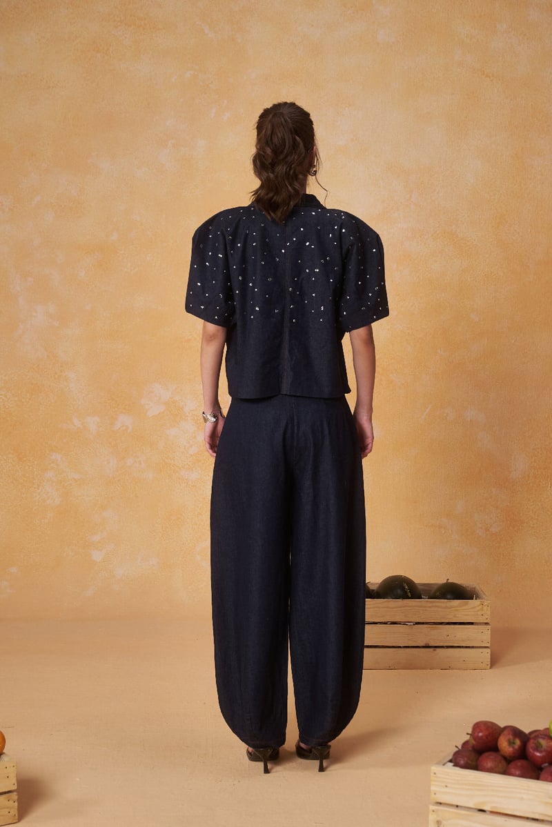 Cosmic Dot Denim Co-ord Set