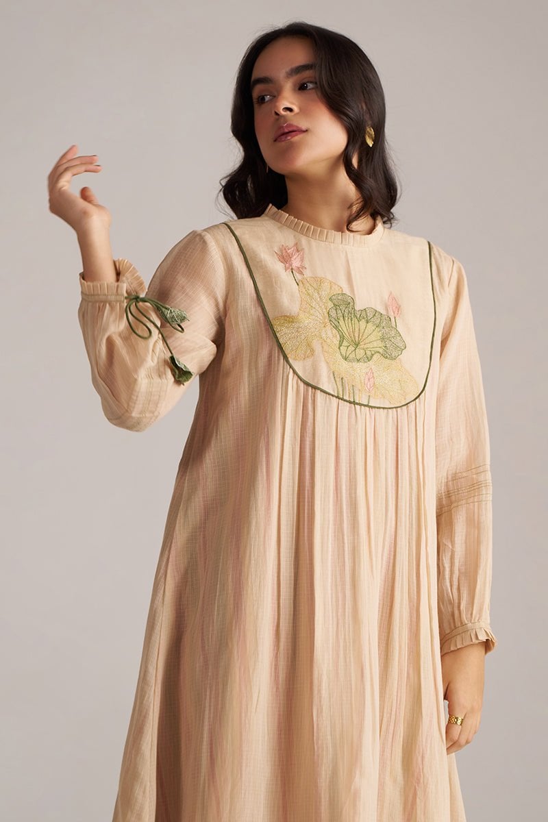 Macadamia Kota Silk Kurta and Pant Co-ord Set