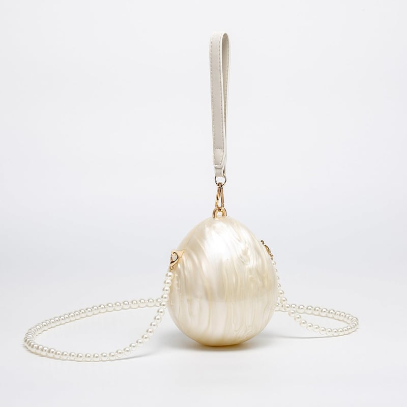 Acrylic Egg Clutz Ivory — Be Chic