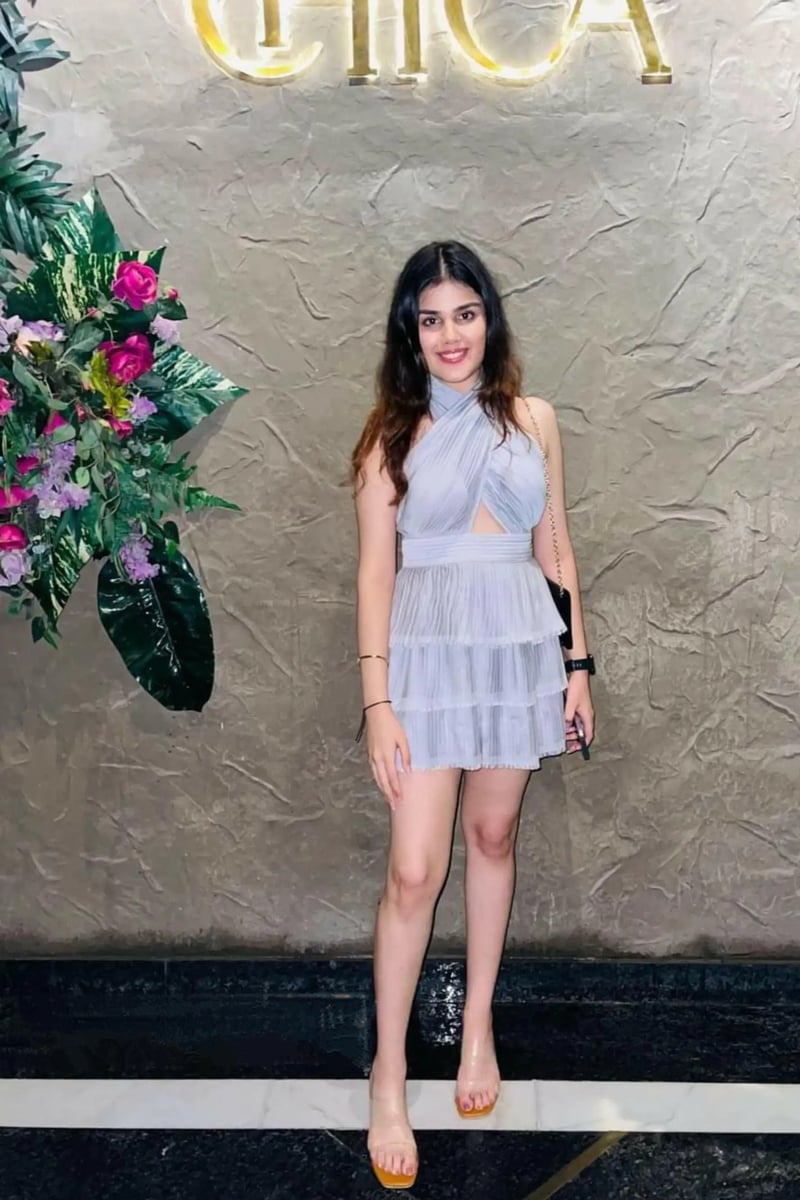 Silver Halter Pleated Tiered Fit and Flare Mini Dress