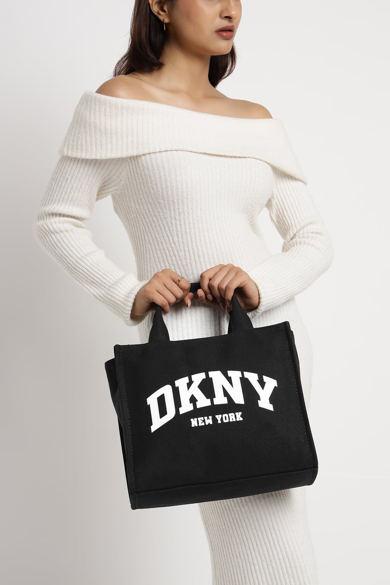 Hadlee Medium Logo Tape Strap Bag — DKNY