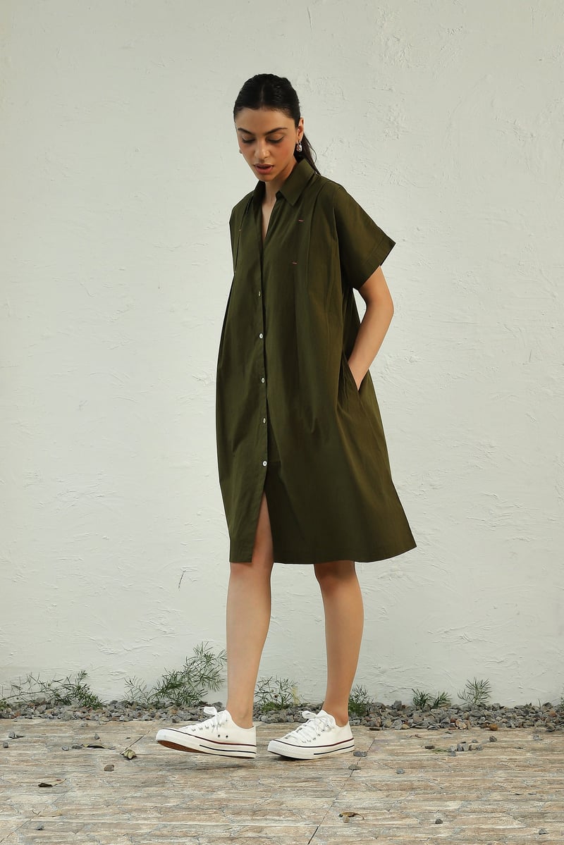 Green Backpackers dress
