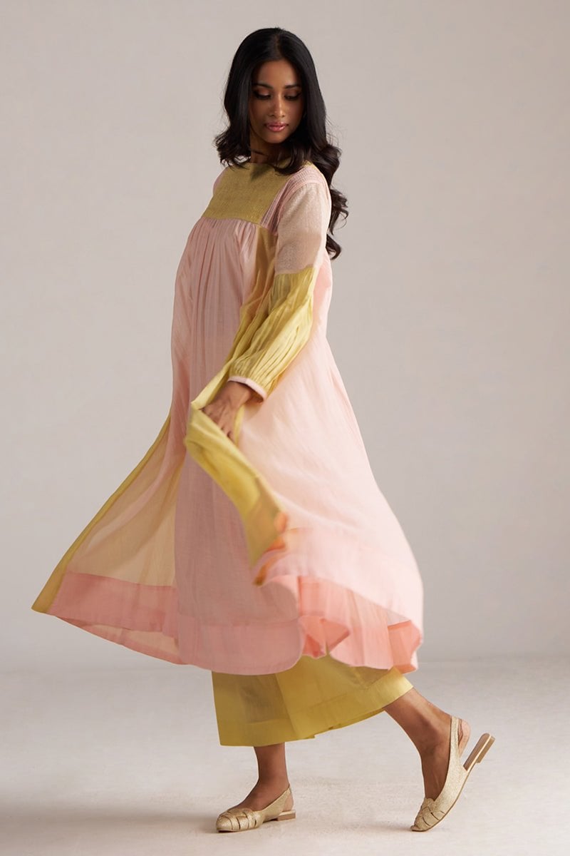 Dusty Citron and Powder Pink A-Line Co-ord Set