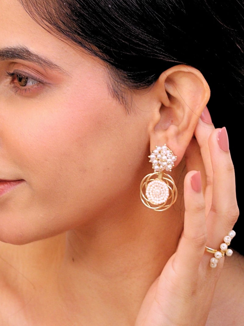 Zareen Brass Earrings for Women 18K Gold Plated