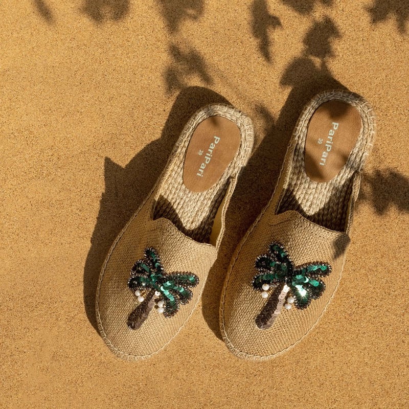 Coco Beige Espadrilles Flats — PARI PARI