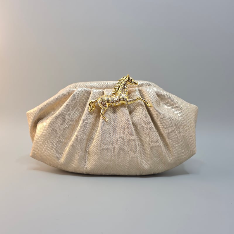 Horse Pouchette In Snake Print