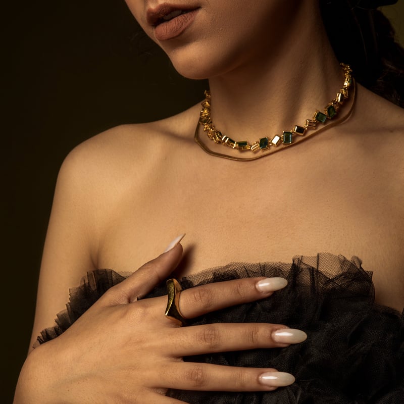 Emerald Tennis Necklace — She Ela Jewel