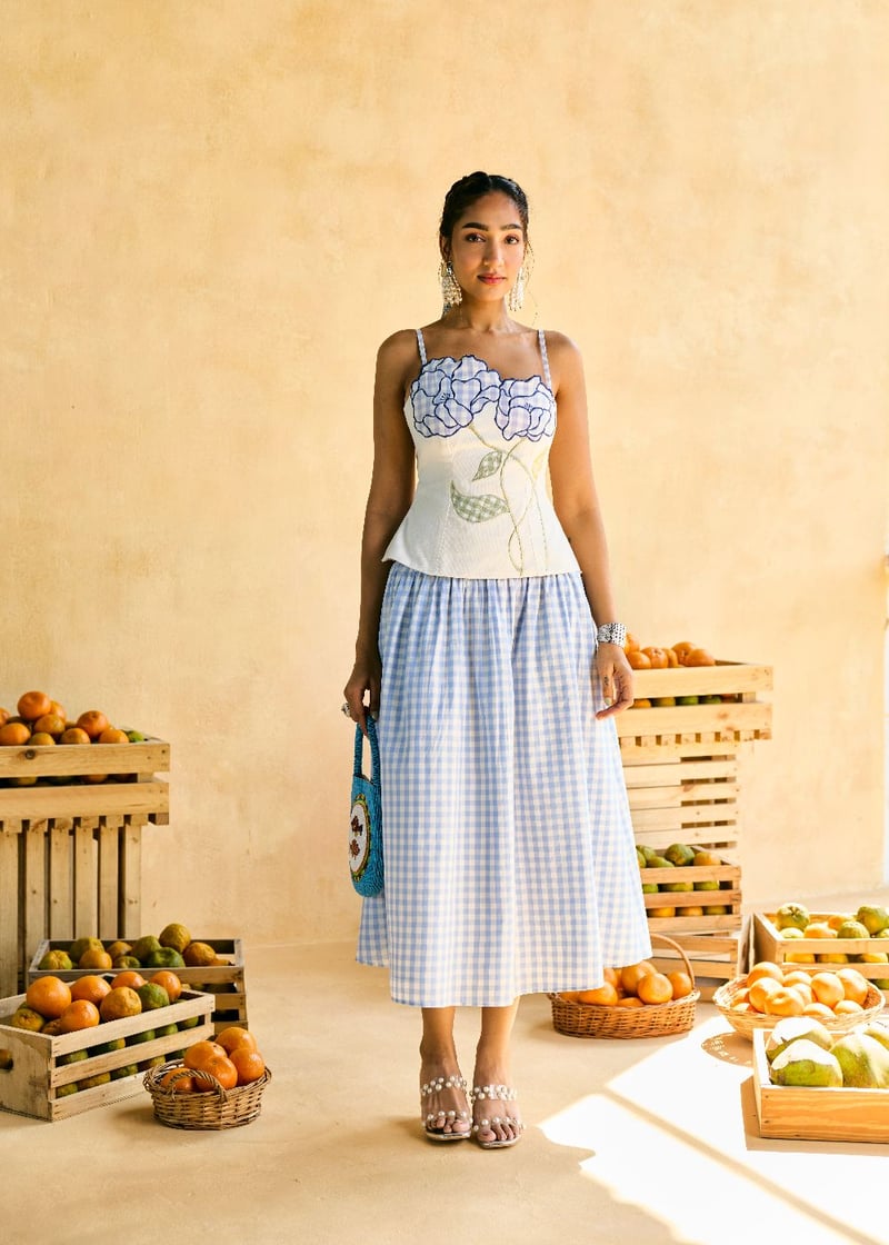 Aasmaani Picnic Gingham Skirt