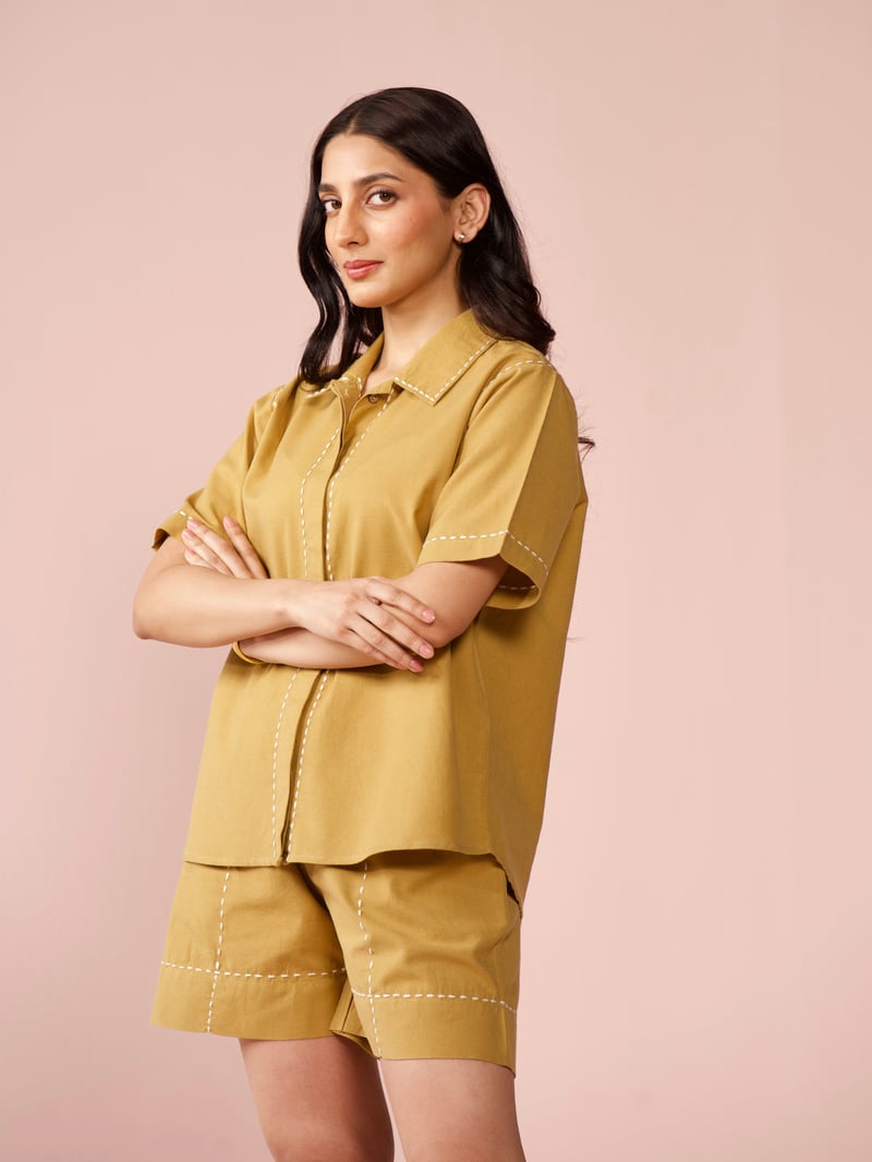 Drift Linen Blend Co-ord Set with Shorts