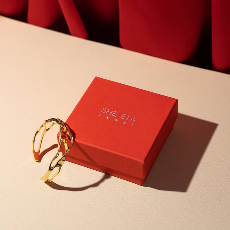 Molten Bangle Gold