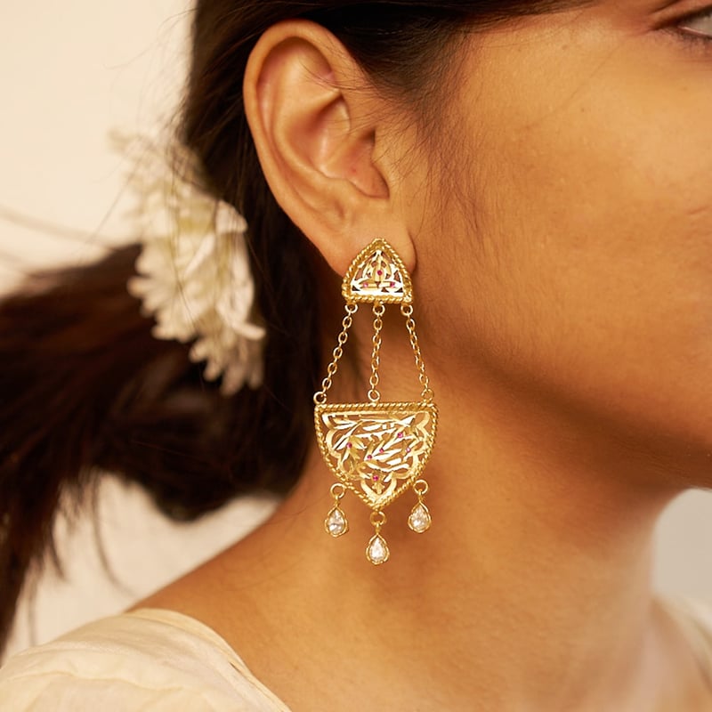 Mahira Long Chain Earrings