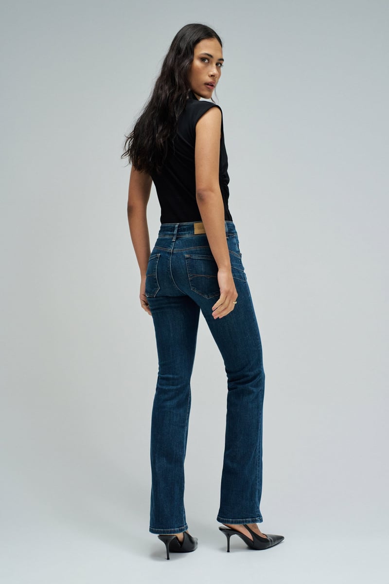 Dark Wash High-Rise Bootcut Jeans