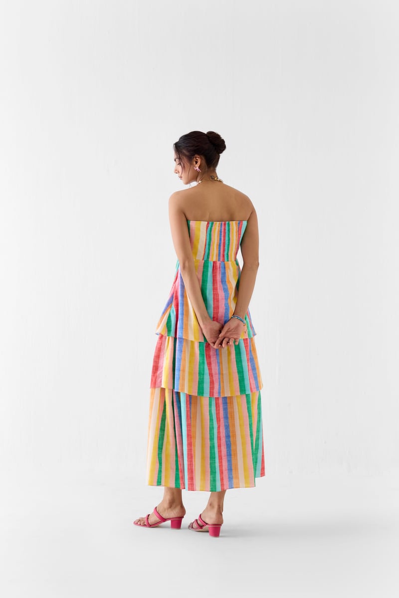 Leher Tiered Off Shoulder Dress