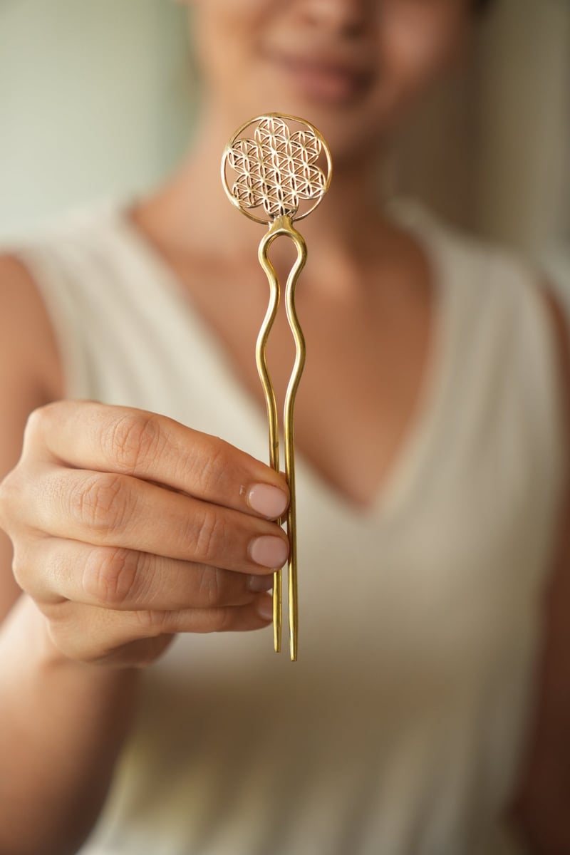 Flower Of Life Hair Pin