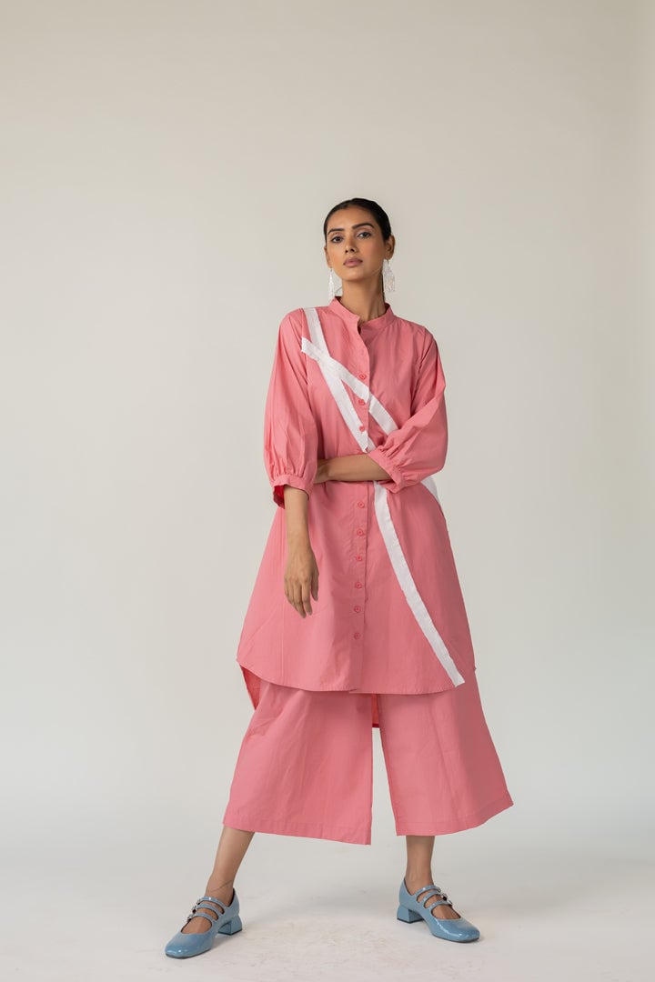 Dusky Bloom Buttondown Tunic Co-ord