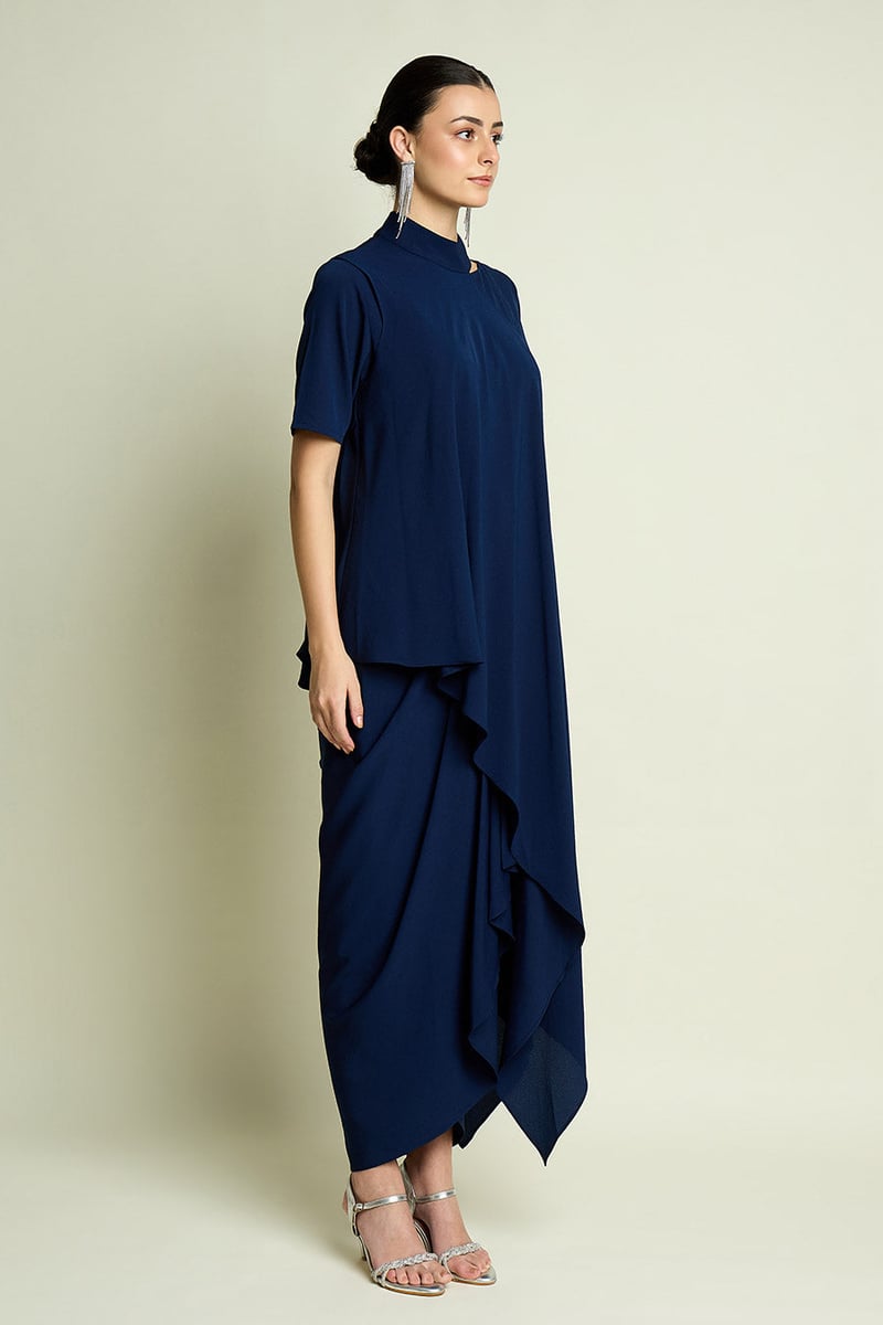 NAVY MOSS DRESS