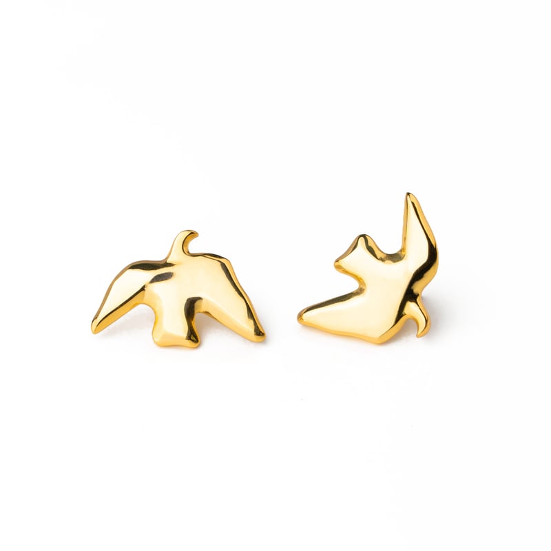 Edgy Bird Studs