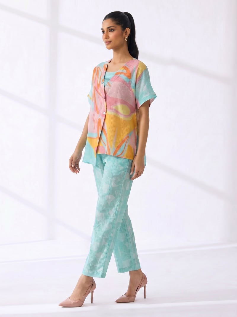 Blue Pink Co-Ord Set