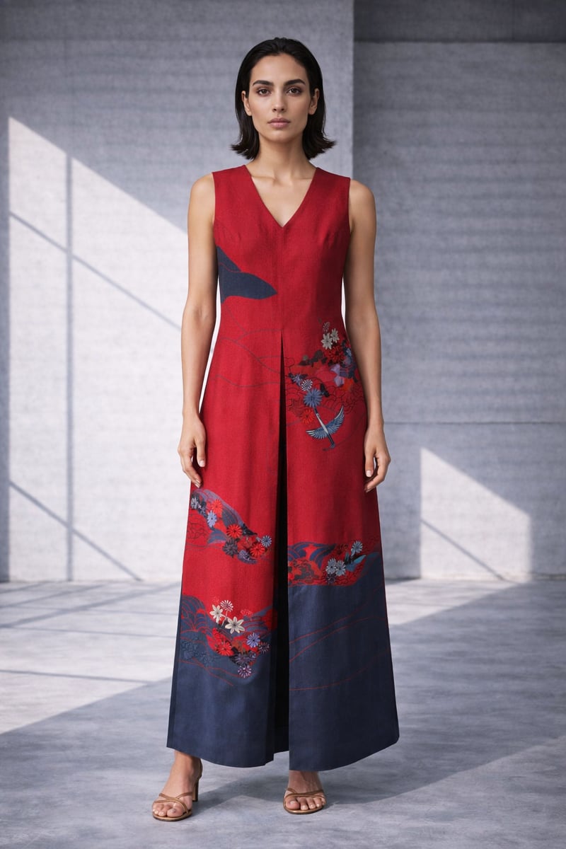 Mizu Red Jumpsuit — OJA