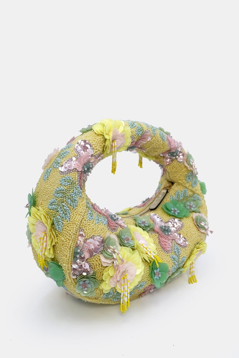 Petal Reverie Luxe Embellished Bag