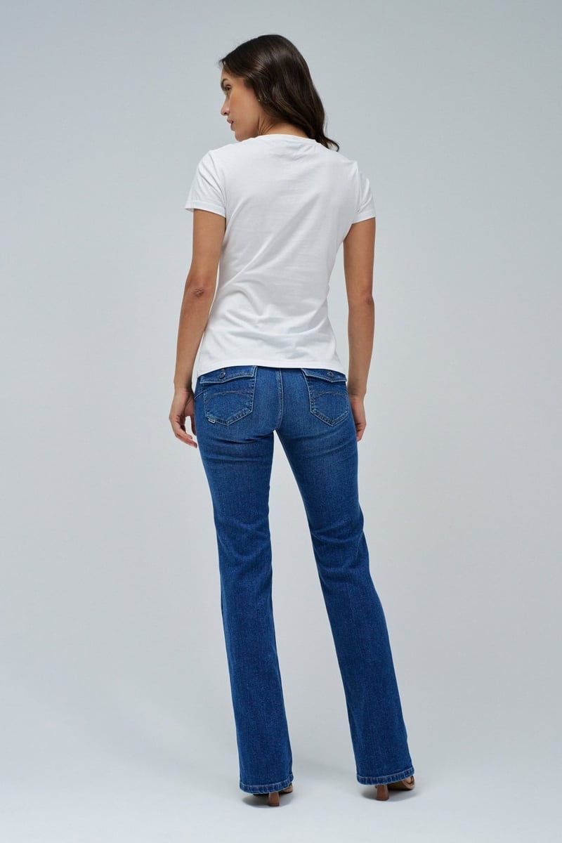 Pearl White Slim Fit Embroidered Round Neck T-Shirt