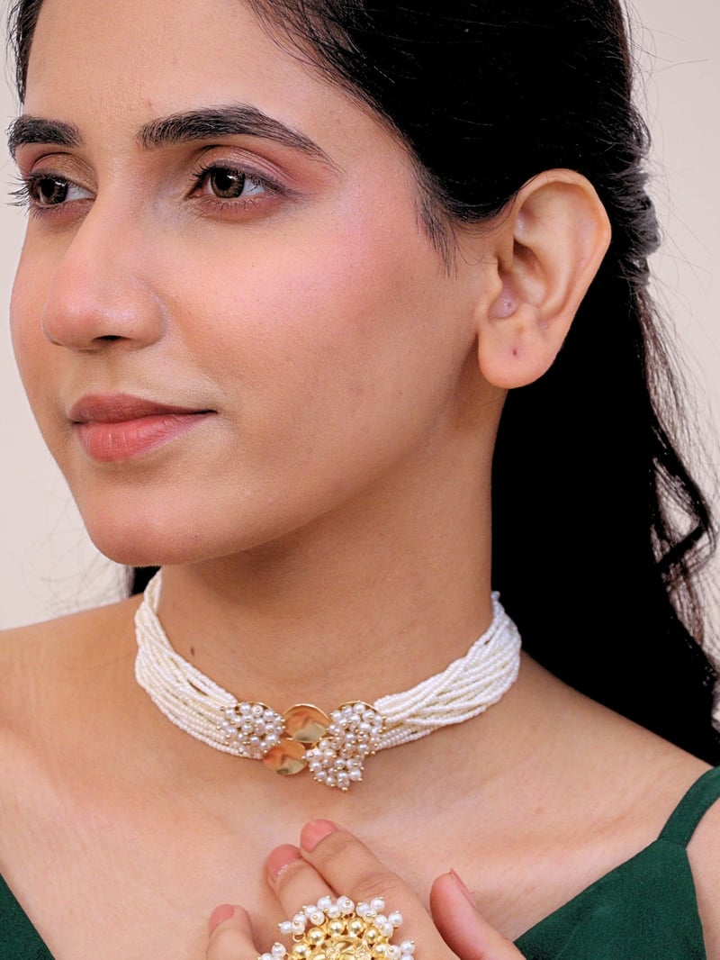 Itihaas Choker for Women Brass 18K Gold Plated
