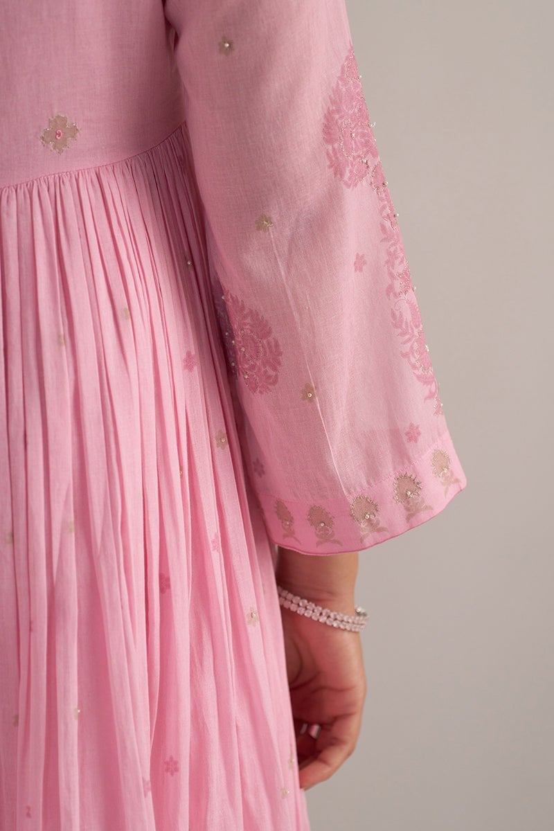 Lilac Sachet Printed Anarkali Kurta Set