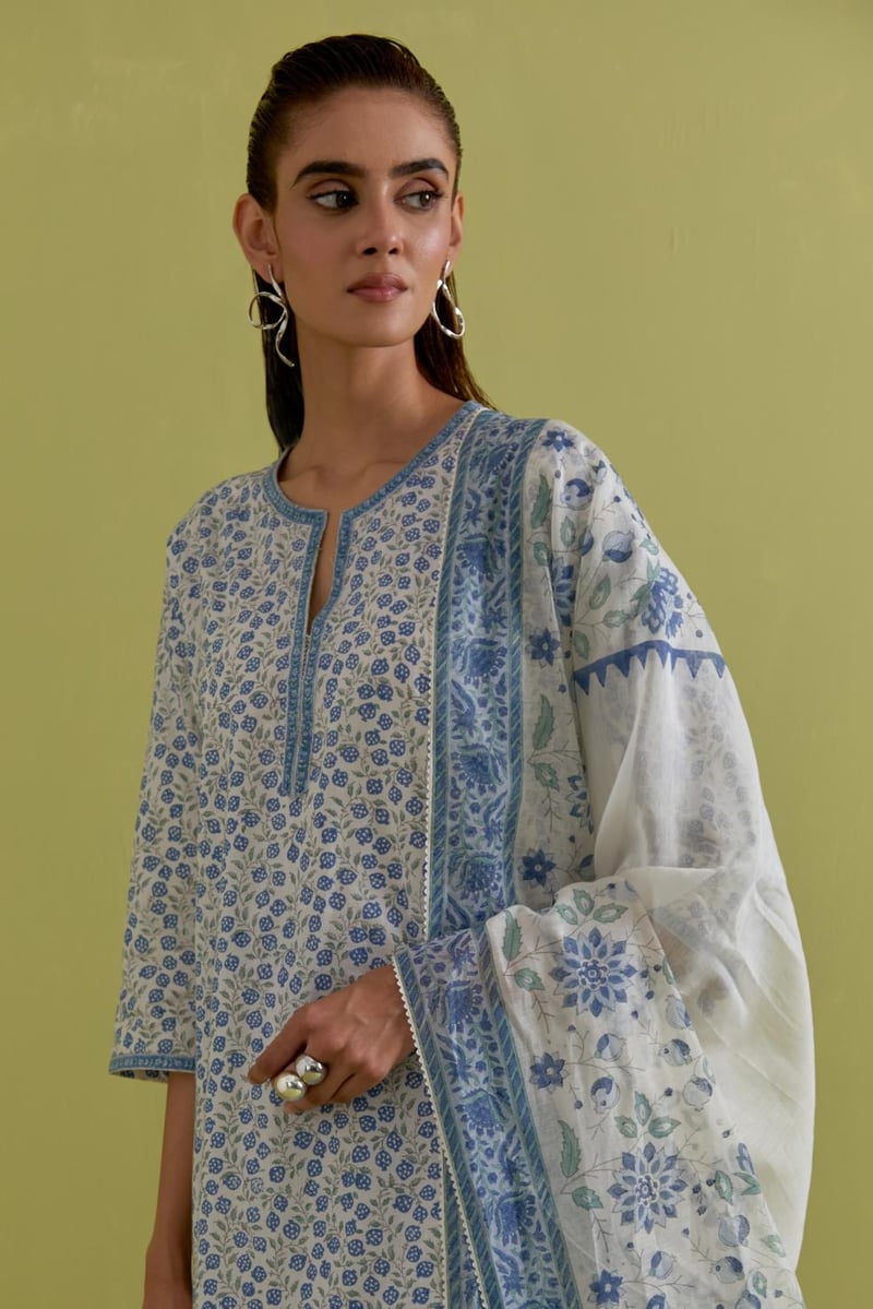 Blue & Green Dupattas