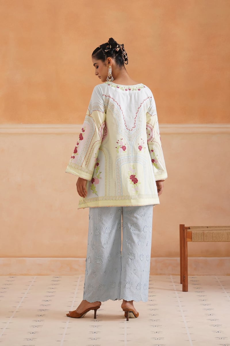 Pastel Floral Kurta and Salwar Co-ord Set