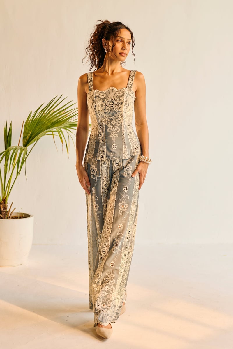 Opalite Lace Detailed Trousers