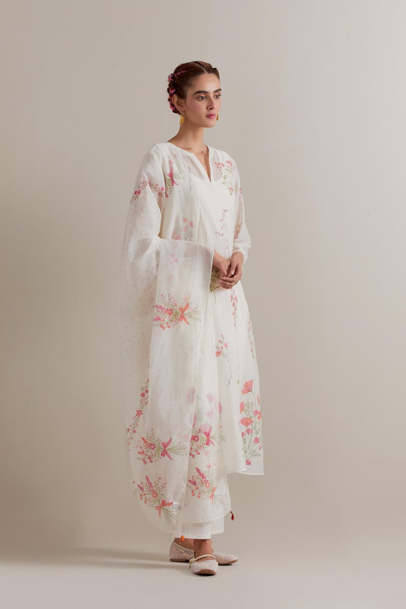 Dupatta Pink & Green — Upavita