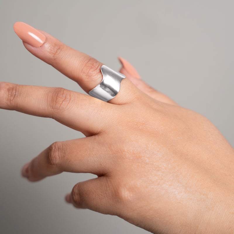 Mini Roller Coaster Ring Silver