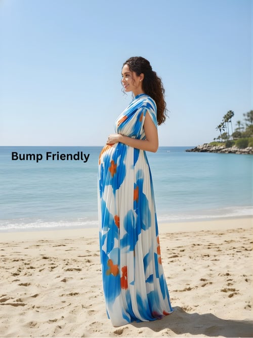 Skyla Printed One Shoulder Maxi Dress