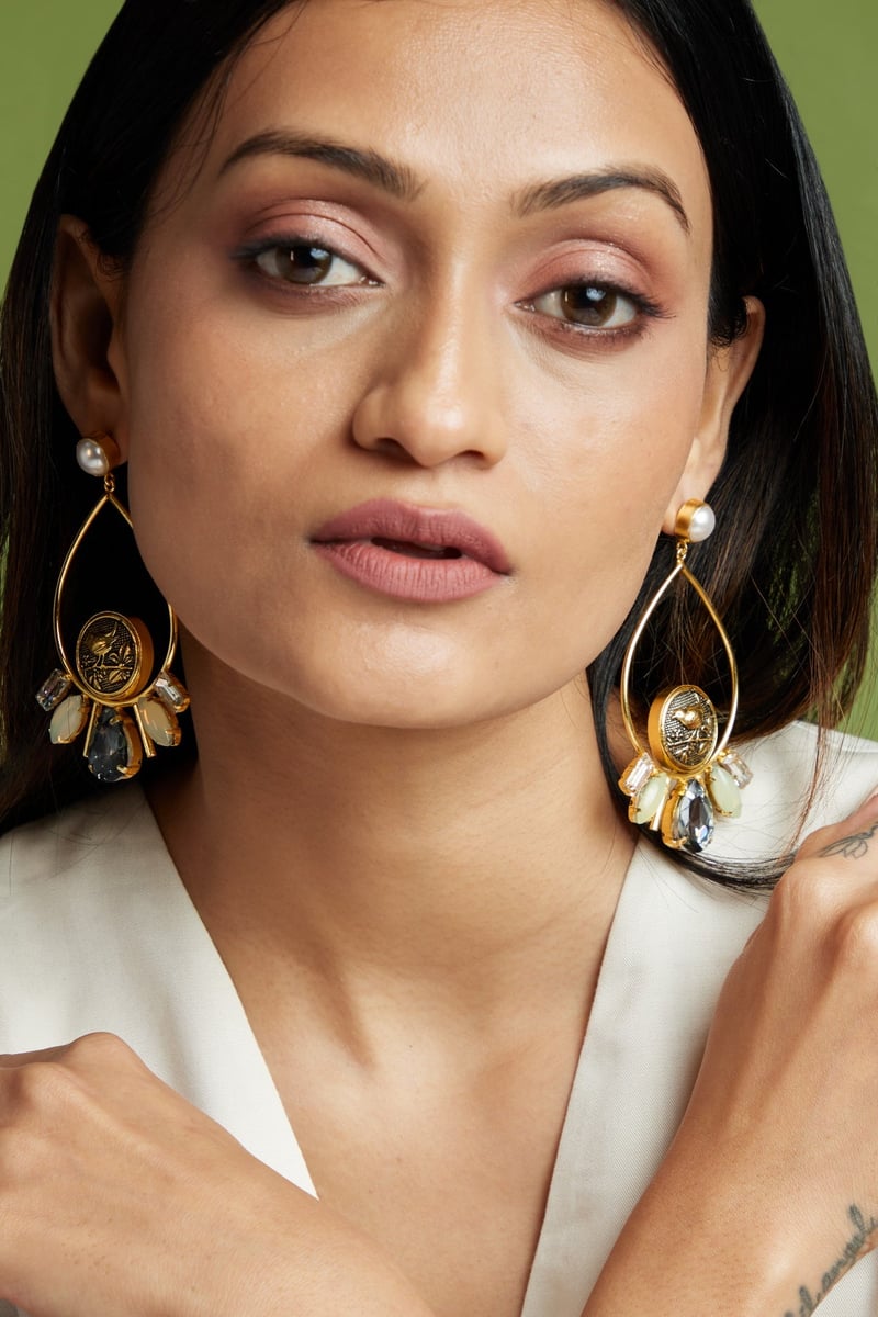 Nest Earrings Brown