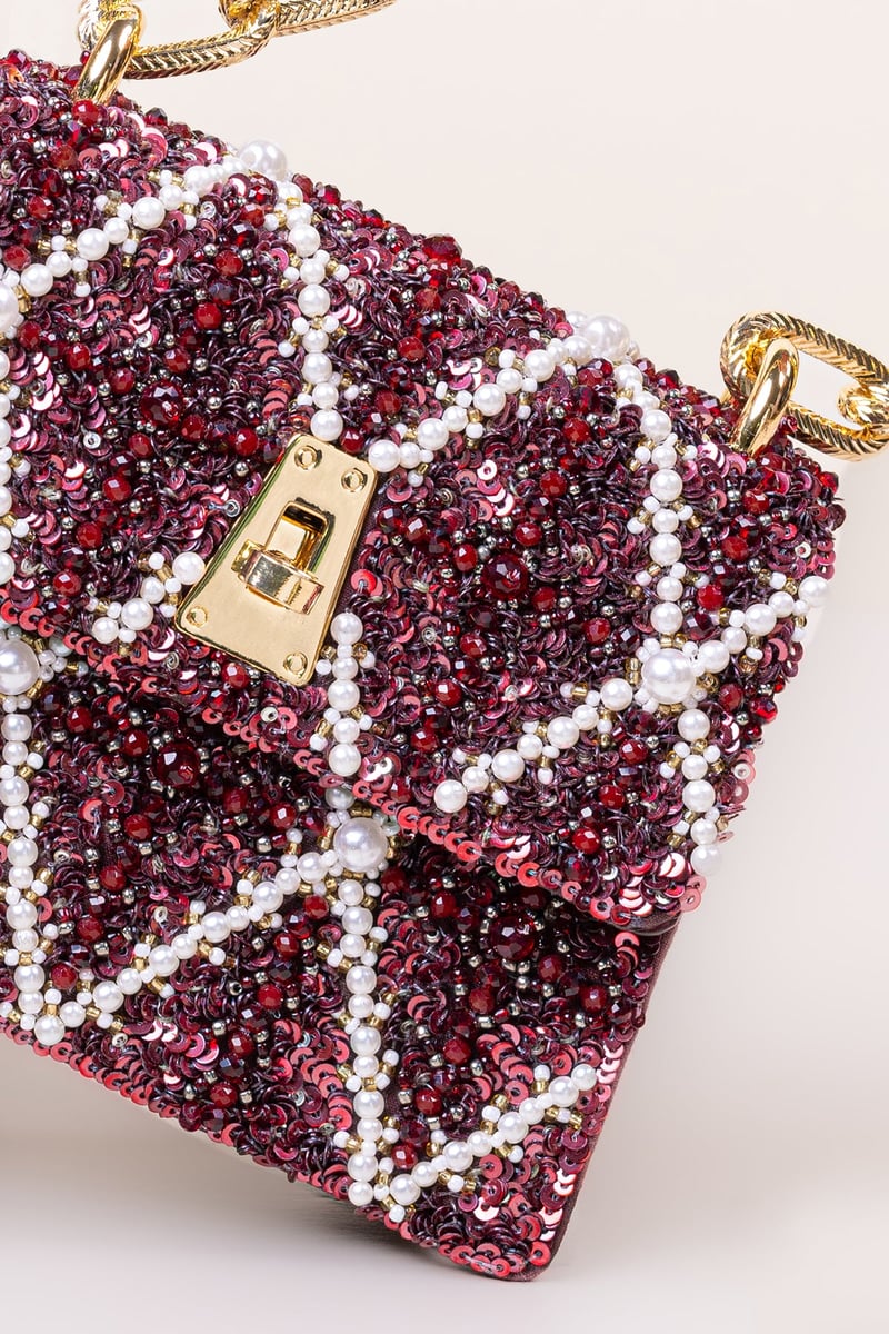 Erica Sangria Handheld Bag
