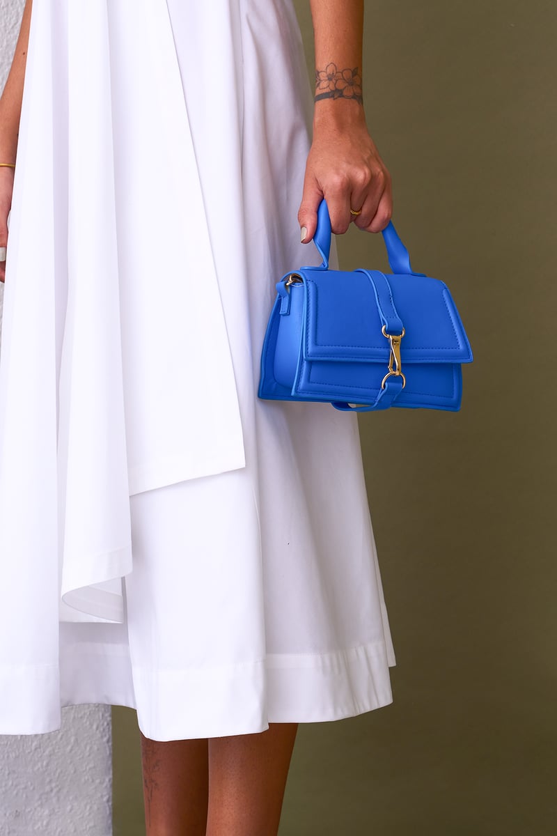 White Asymmetrical Shirt Dress with Pearl Cut-Outs