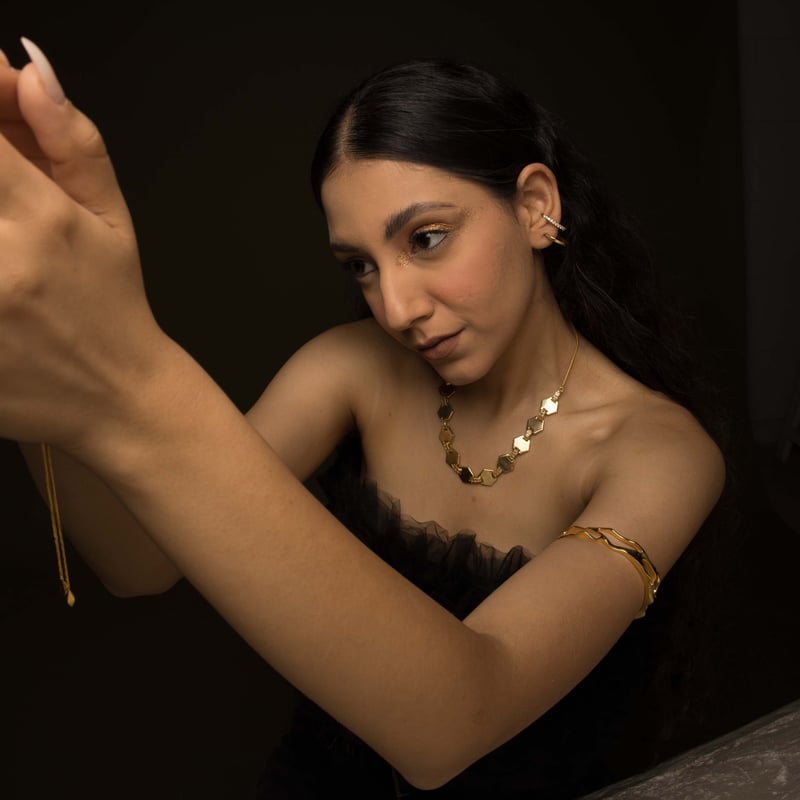 Molten Bangle Gold