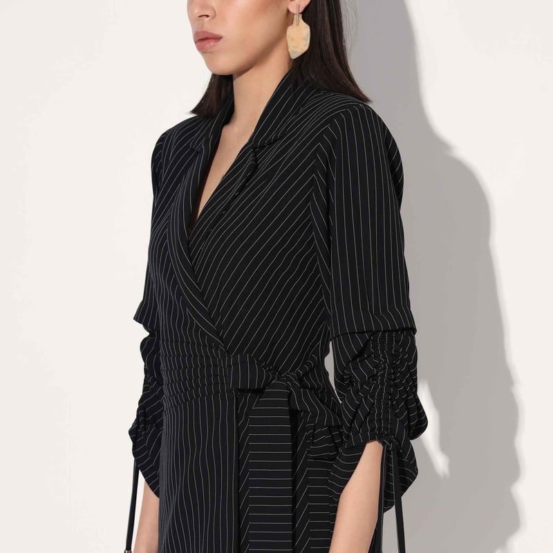 NEBULA STRIPED JACKET DRESS