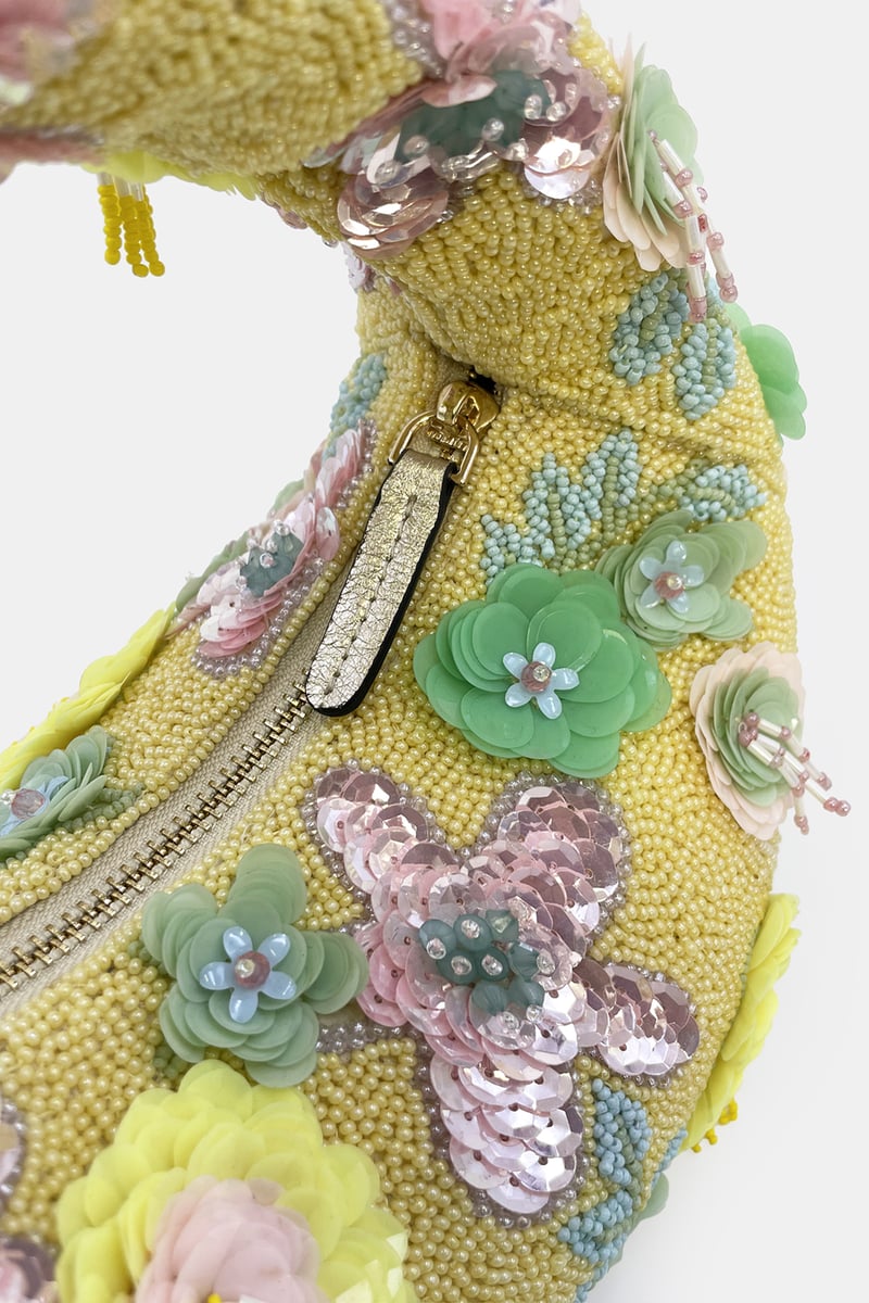 Petal Reverie Luxe Embellished Bag