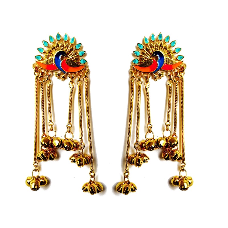 Dance Of The Peacock Ghunghroo Earrings — Aditi Bhatt
