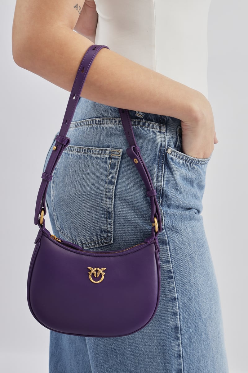 Baby Half Moon Leather Shoulder Bag
