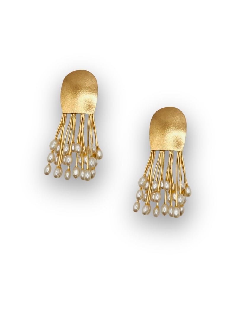 Roshanara Brass Earring for Women 18K Gold Plated