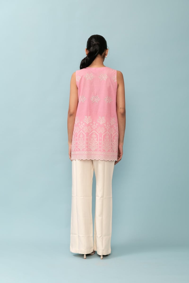Off-White High-Rise Straight-Leg Cotton Trousers