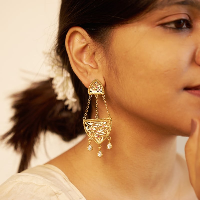 Mahira Long Chain Earrings