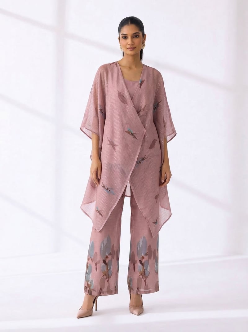 Pink Lotus Kaftan & Pant — PREETI MEHTA