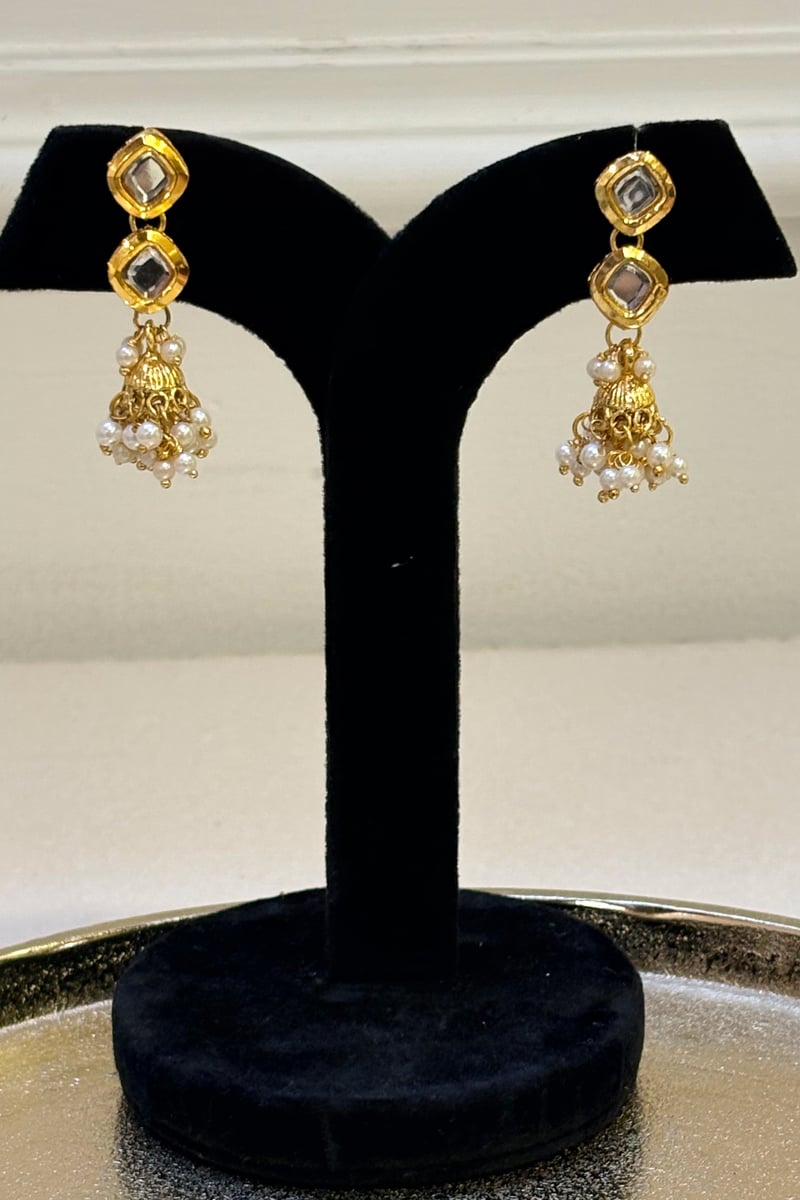 Emerald Meenakari Earrings