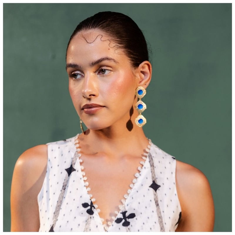 HARMONIE THREE TIER EARRINGS — Aditi Bhatt