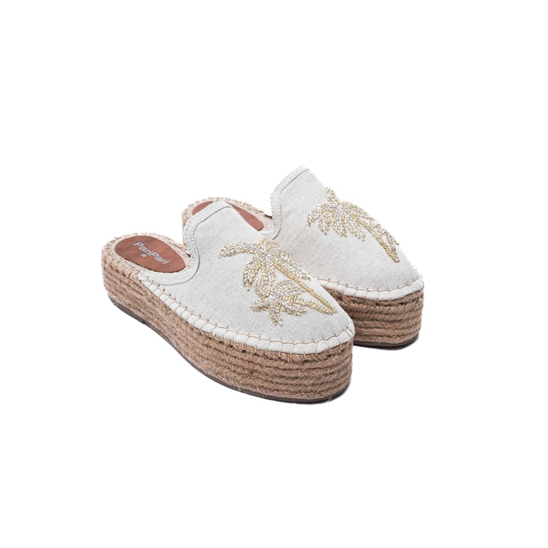 Jumeirah Linen Espadrilles Platforms