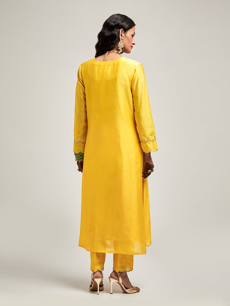 Embroidered Yoke Kurta