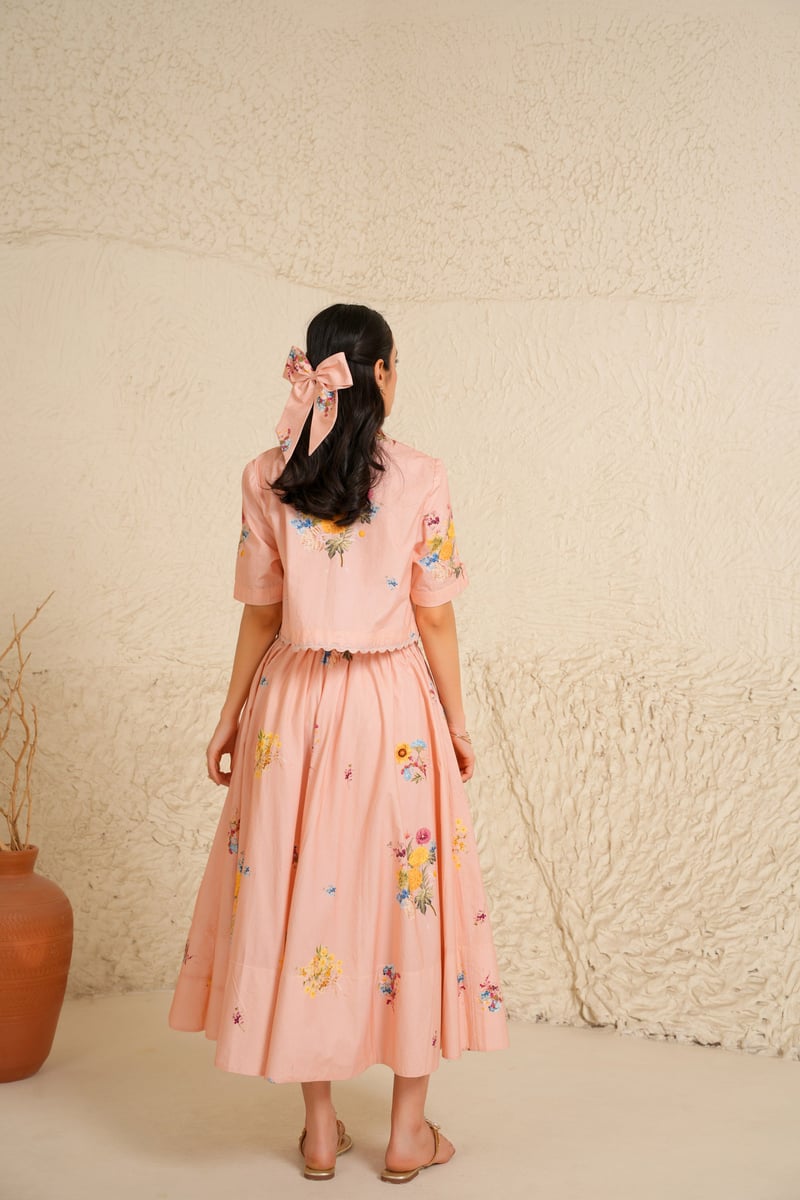 Soft Bloom Skirt Set
